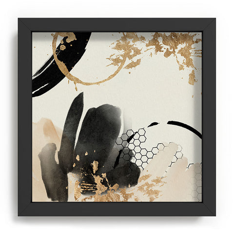 Sheila Wenzel-Ganny Black Ink Abstract Recessed Framing Square