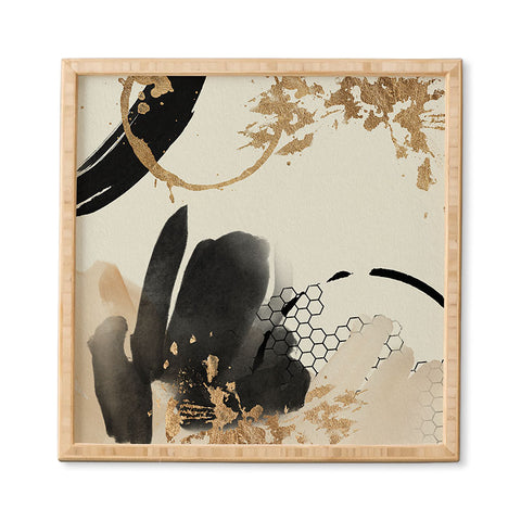 Sheila Wenzel-Ganny Black Ink Abstract Framed Wall Art