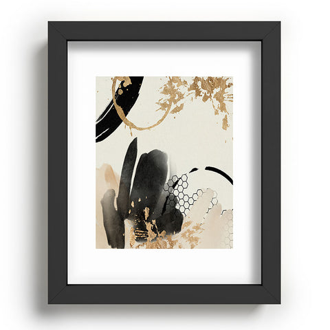 Sheila Wenzel-Ganny Black Ink Abstract Recessed Framing Rectangle