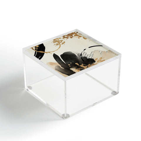 Sheila Wenzel-Ganny Black Ink Abstract Acrylic Box