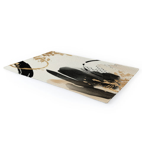 Sheila Wenzel-Ganny Black Ink Abstract Area Rug