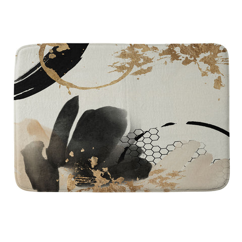 Sheila Wenzel-Ganny Black Ink Abstract Memory Foam Bath Mat