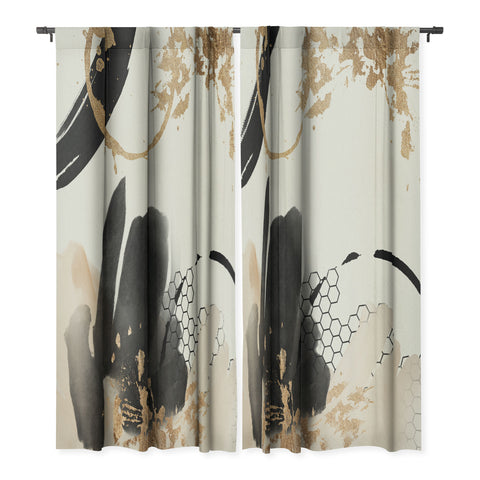 Sheila Wenzel-Ganny Black Ink Abstract Blackout Non Repeat