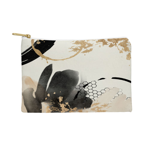 Sheila Wenzel-Ganny Black Ink Abstract Pouch