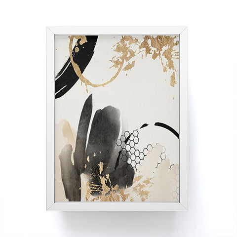 Sheila Wenzel-Ganny Black Ink Abstract Framed Mini Art Print
