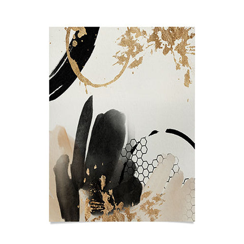 Sheila Wenzel-Ganny Black Ink Abstract Poster