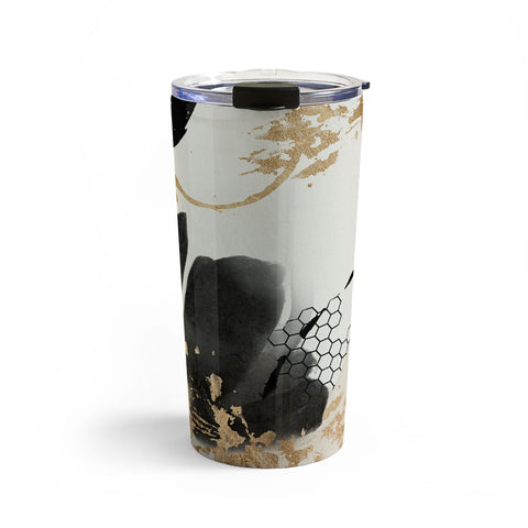 Sheila Wenzel-Ganny Black Ink Abstract Travel Mug