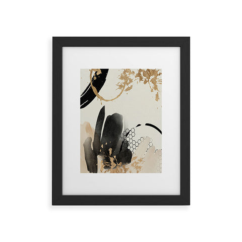 Sheila Wenzel-Ganny Black Ink Abstract Framed Art Print