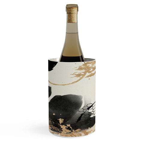 Sheila Wenzel-Ganny Black Ink Abstract Wine Chiller