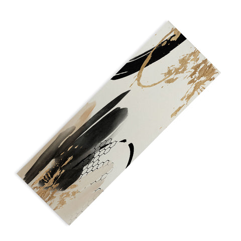 Sheila Wenzel-Ganny Black Ink Abstract Yoga Mat
