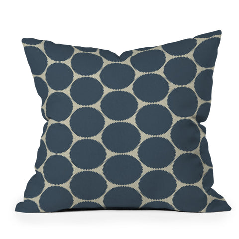 Sheila Wenzel-Ganny Blue Dots Abstract Outdoor Throw Pillow