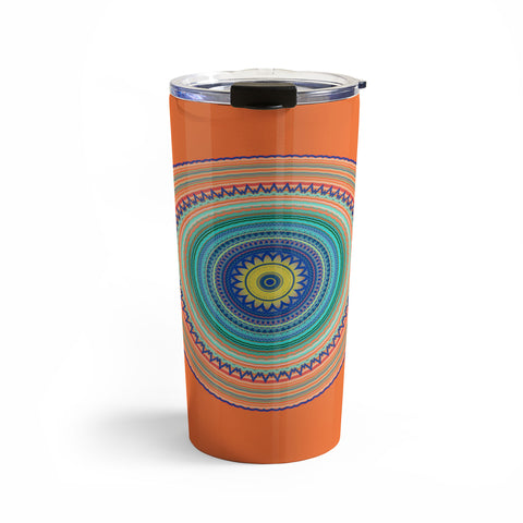 Sheila Wenzel-Ganny Bright Boho Orange Mandala Travel Mug