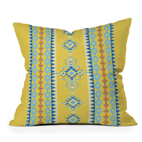Sheila Wenzel-Ganny Bright Boho Tribal Pattern Outdoor Throw Pillow