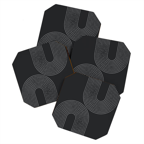 Sheila Wenzel-Ganny Chalk Brush Rainbows Coaster Set