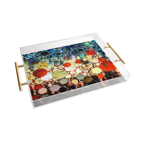 Sheila Wenzel-Ganny Contemporary Blue Bubble Acrylic Tray