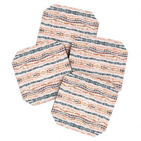 Sheila Wenzel-Ganny Desert Watercolor Stripes Coaster Set