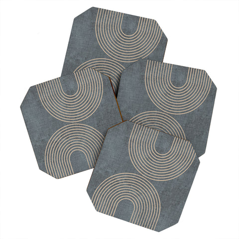 Sheila Wenzel-Ganny Grunge Minimalist Abstract Coaster Set