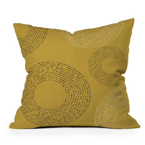 Sheila Wenzel-Ganny Honey Mustard Minimalist Outdoor Throw Pillow
