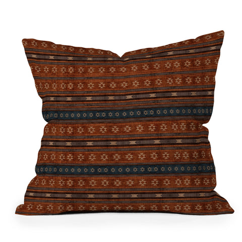 Sheila Wenzel-Ganny Little Bit Country Mudcloth Outdoor Throw Pillow