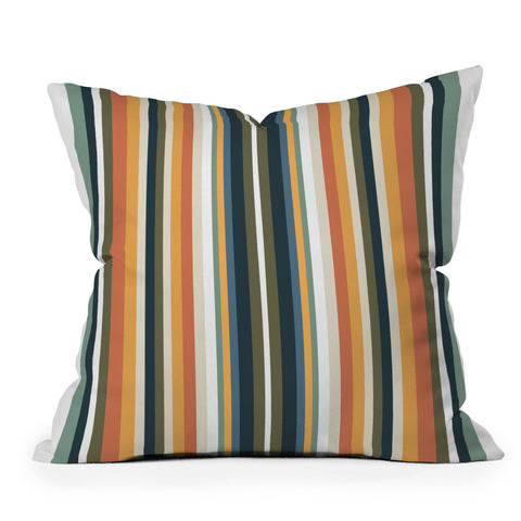 Sheila Wenzel-Ganny Mid Century Stripes Outdoor Throw Pillow