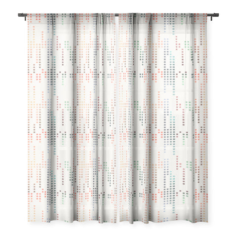 Sheila Wenzel-Ganny Mini Color Square Palette Sheer Window Curtain