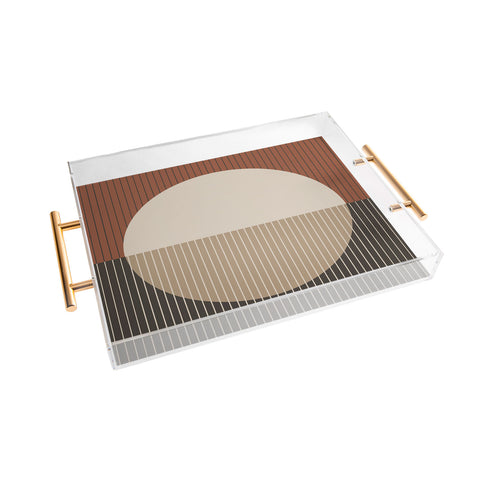 Sheila Wenzel-Ganny Minimal Neutral Line Geo Acrylic Tray