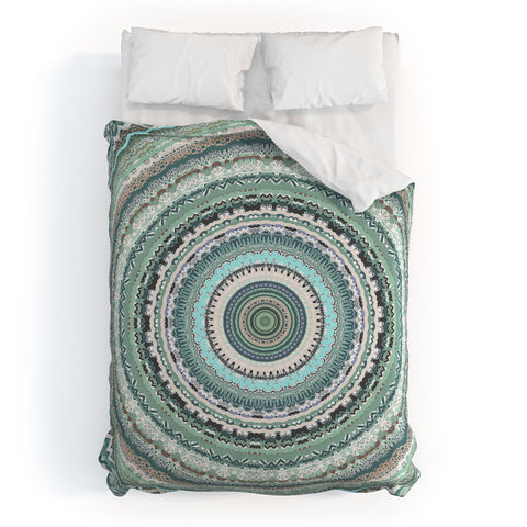 Sheila Wenzel-Ganny Minty Green Mandala Duvet Cover