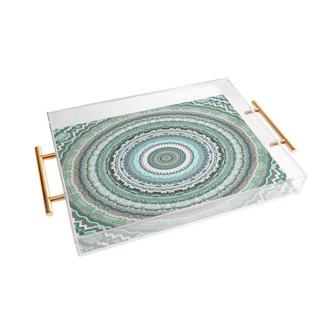 Sheila Wenzel-Ganny Minty Green Mandala Acrylic Tray