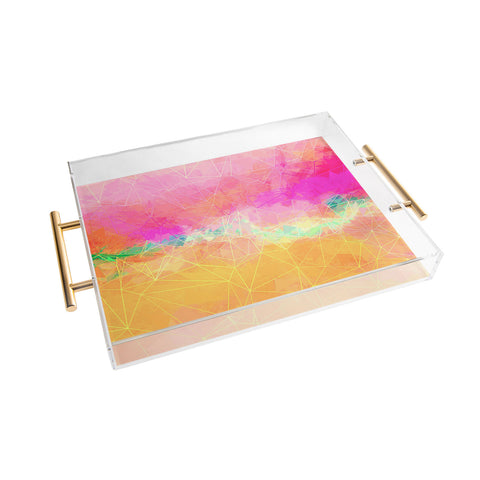 Sheila Wenzel-Ganny Modern Pastel Rainbow Cascade Acrylic Tray
