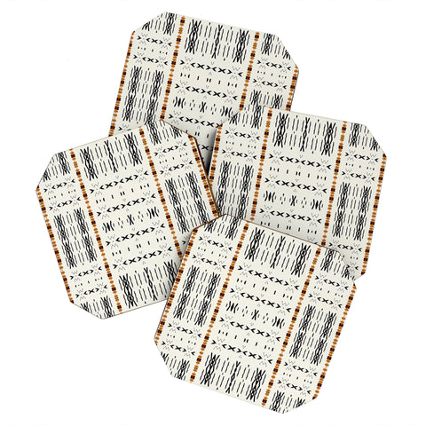 Sheila Wenzel-Ganny MudCloth Tribal Western Coaster Set