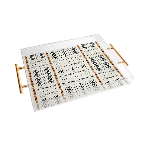 Sheila Wenzel-Ganny MudCloth Tribal Western Acrylic Tray