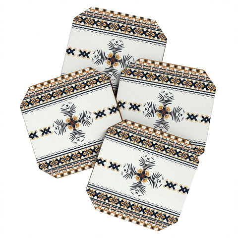 Sheila Wenzel-Ganny Native Geo Pattern Coaster Set