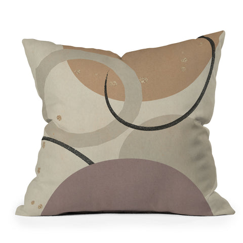 Sheila Wenzel-Ganny Neutral Color Abstract Outdoor Throw Pillow