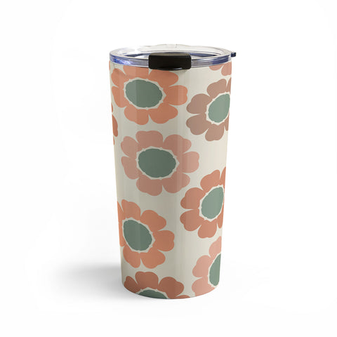 Sheila Wenzel-Ganny Neutral Modern Pink Floral Travel Mug