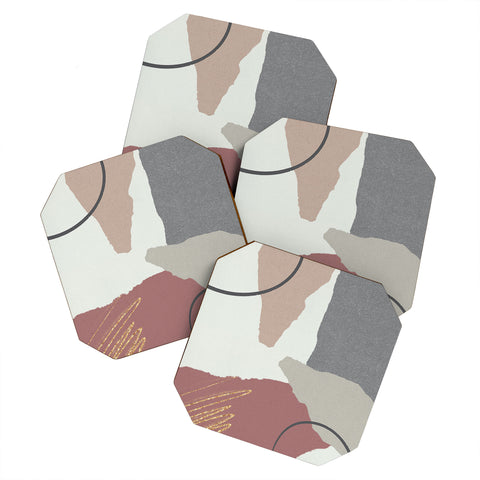 Sheila Wenzel-Ganny Paper Cuts Abstract Coaster Set