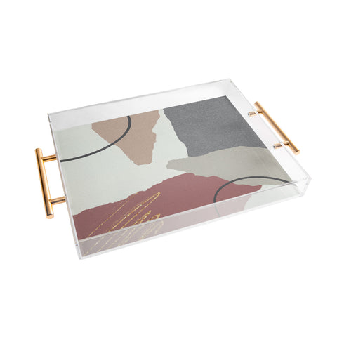 Sheila Wenzel-Ganny Paper Cuts Abstract Acrylic Tray