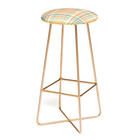 Sheila Wenzel-Ganny Pastel Country Plaids Bar Stool