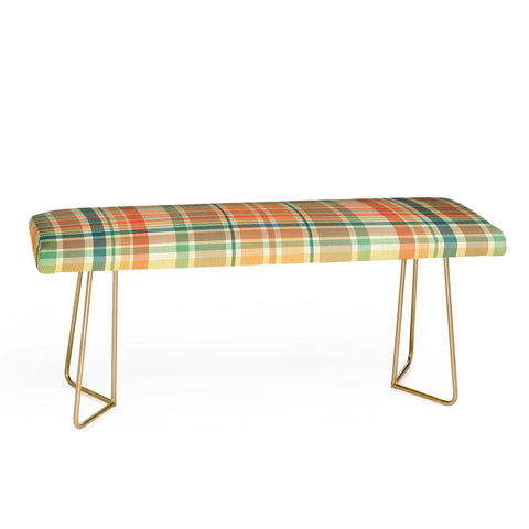Sheila Wenzel-Ganny Pastel Country Plaids Bench
