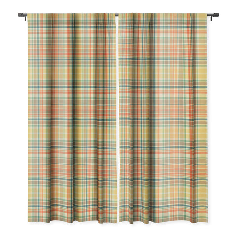 Sheila Wenzel-Ganny Pastel Country Plaids Blackout Window Curtain