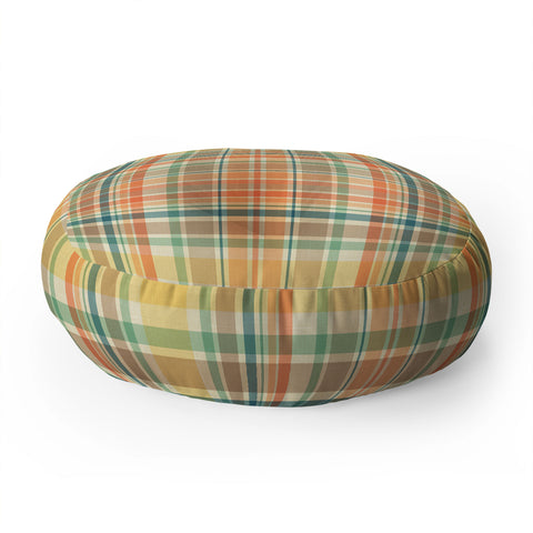 Sheila Wenzel-Ganny Pastel Country Plaids Floor Pillow Round