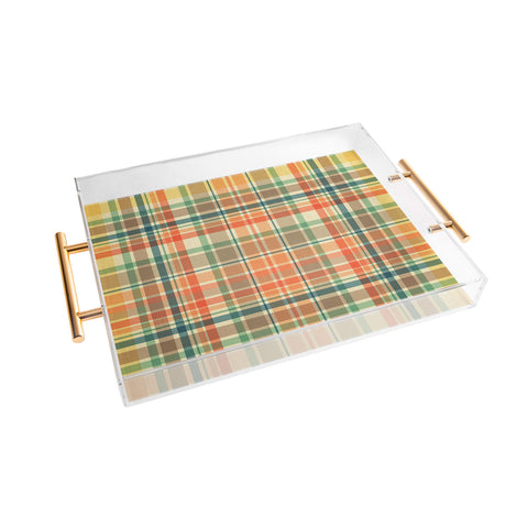 Sheila Wenzel-Ganny Pastel Country Plaids Acrylic Tray