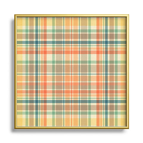 Sheila Wenzel-Ganny Pastel Country Plaids Square Metal Framed Art Print