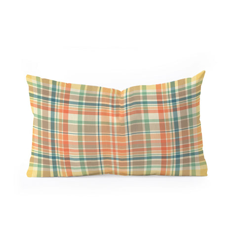 Sheila Wenzel-Ganny Pastel Country Plaids Oblong Throw Pillow