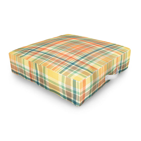 Sheila Wenzel-Ganny Pastel Country Plaids Outdoor Floor Cushion