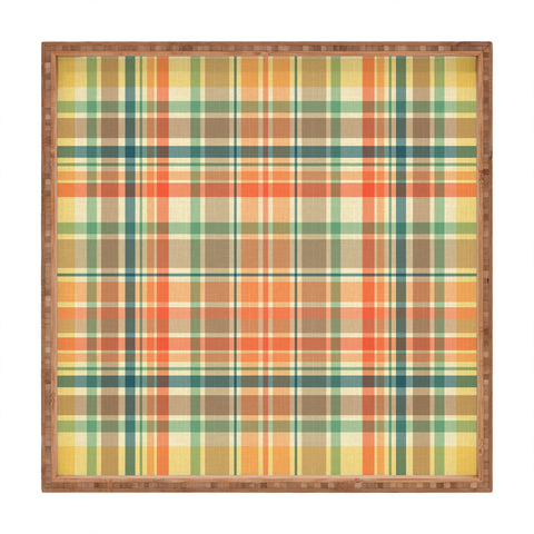 Sheila Wenzel-Ganny Pastel Country Plaids Square Tray