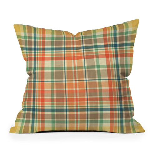 Sheila Wenzel-Ganny Pastel Country Plaids Outdoor Throw Pillow