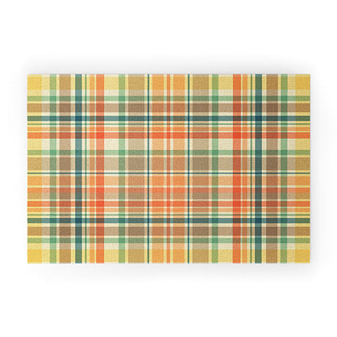 Sheila Wenzel-Ganny Pastel Country Plaids Welcome Mat