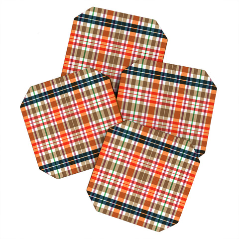 Sheila Wenzel-Ganny Picnic Summer Plaids Coaster Set