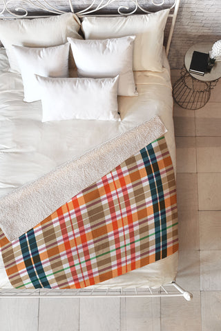 Sheila Wenzel-Ganny Picnic Summer Plaids Fleece Throw Blanket