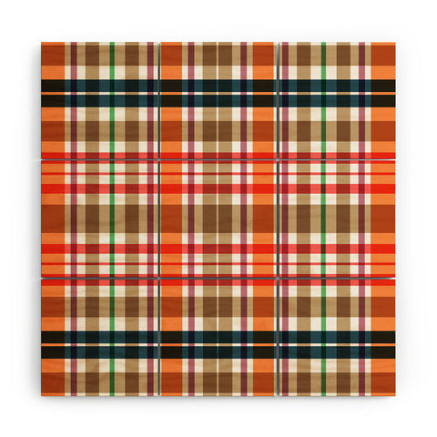 Sheila Wenzel-Ganny Picnic Summer Plaids Wood Wall Mural